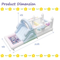 25x9x9FT Commercial Bounce House Combo Kids gonflable parcours d'obstacles château gonflable avec toboggan, escalade, fosse à balles, ventilateur