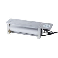 Prise rotative électrique encastrée en alliage d'aluminium avec chargeur sans fil, prise de courant américaine pour salle de conférence et bureau