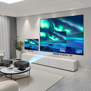 Xnano thiết kế mới X6 thông minh chiếu với Google TV Bracket <span class=keywords><strong>Android</strong></span> 13 Full HD 1080p Rạp hát tại nhà proyector 4K Video máy chiếu - Product Image 5