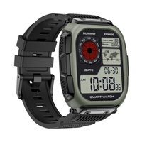 Montre connectée GPS Super DM66 avec carte hors ligne, écran AMOLED carré de 2,13 pouces, étanche 5ATM, batterie 850 mAh, boussole sportive, fonction d'appel pour hommes