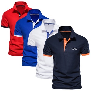 OEM Wholesale Company Staff Work Uniform Cotton Polo T Shirts Customize Embroidery Applique Printed Logo Polo Shirt for Men