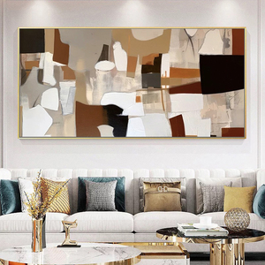 Dipinto a Olio <span class=keywords><strong>Astratto</strong></span> Paesaggistico su Tela, Poster d'Arte da Parete per <span class=keywords><strong>Soggiorno</strong></span>, Decorazione Casa, Design Natura Morta, <span class=keywords><strong>Quadro</strong></span> Senza Cornice - Product Image 3