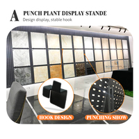 Étagère de présentation en métal sur pied personnalisée pour carreaux de marbre, granit, quartz et céramique avec hauteur réglable