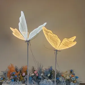 Hochzeits zubehör Stage Road Guide Blumen ständer Stehlampe Led Gehweg Lichter Schmetterling Dekoration