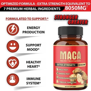 60 Capsules <b>7</b> in 1 Organic Supplement Ginseng Root Maca Ginseng <b>Tablets</b> Maca Plus Capsules Strong Man Pills Maca Root Capsule - Product Image 4