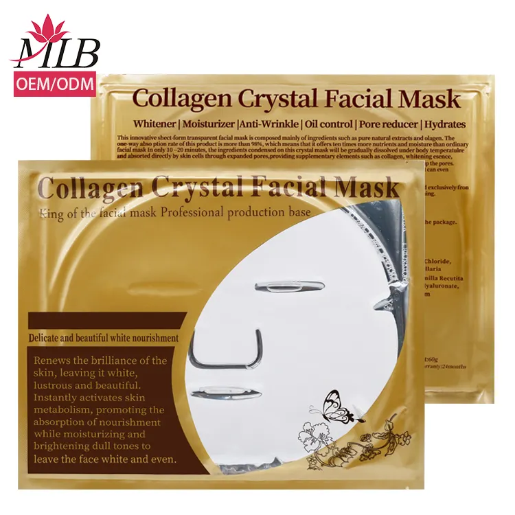 MLB Etiqueta Privada oem odm cuidado de la piel haga su propia máscara de cristal de colágeno facial hidratante orgánico