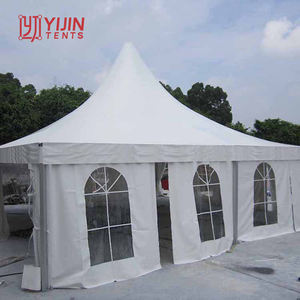 Carpa Pagoda Modular de Aluminio y PVC, 3x3, 4x4, 5x5, 10x10, Gazebo Hexagonal para Exteriores, Carpa para Fiestas - Product Image 1
