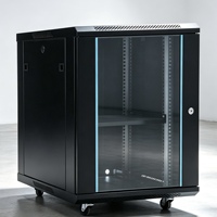 Armoire serveur de luxe 19 pouces 750*600*450mm 15U, double usage (plancher/mur), en acier SPCC, pour centre de données et réseau