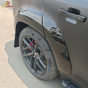 Kit carrosserie en ABS noir brillant effet fibre de carbone pour Land Rover Defender 2020-2024, kits série U, garde-boue, cache-roue, pare-chocs avant, lame aérodynamique - Product Image 4