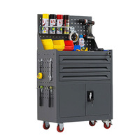 Armoire à outils métallique multifonctionnelle mobile robuste pour atelier de réparation automobile avec tiroirs, chariot à main compact personnalisable