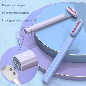 4 en 1 Masajeador de Ojos de belleza EMS de alta frecuencia Cuidado DE LA PIEL Terapia de luz Varita facial