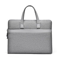 Sac pour ordinateur portable d'affaires, sacoche pour homme ou femme, 14 pouces, ultra léger, en polyester, avec décoration en PU