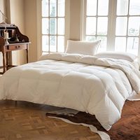 Couette en duvet de plumes d'oie, taille Queen, toute saison, literie de luxe pour hôtel, avec enveloppe en coton 100% doux pour la peau