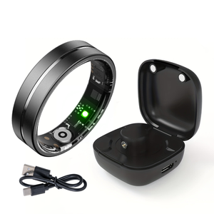 Étui de chargement pour bague connectée de suivi de santé et de sommeil, moniteur de fréquence cardiaque et d'oxygène sanguin avec plusieurs modes et étui de chargement - Product Image 1