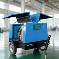 Compresseur d'air à vis diesel portable Cummins haute pression de qualité supérieure, lubrifié, avec moteur pour travaux d'excavation et d'exploitation minière