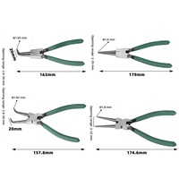 4 Pieces Vehicle Snap Ring Pliers Set Circlip Pliers with Straight/Bent Jaw 7" with Case Heavy Duty Retaining Removal Tool