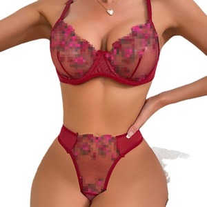 Ensembles de lingerie sexy en dentelle, tangas, vente en gros, expédition directe d'usine, lingerie sexy en mesh pour femmes, style européen et américain. - Product Image 5