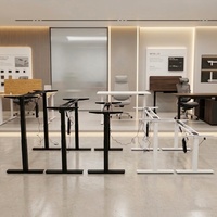Cadre de bureau assis-debout électrique ergonomique à double moteur intelligent et réglable en hauteur pour mobilier de bureau et de maison