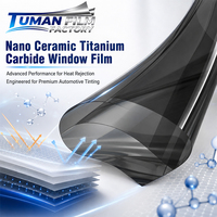 Película de Control Solar para Ventanas de Automóviles Tuman Nano Cerámica de Carburo de Titanio, Resistente al Calor, con Protección Ultravioleta para Vidrios de Automóviles