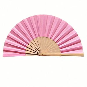 Abanico Plegable de Bambú Vintage de 8 Pulgadas Personalizable, Pintado a Mano, Ecológico, en Blanco para Decoración del Hogar, Regalos Personalizados con Estilo - Product Image 3