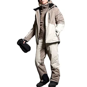 Белый теплый курортный комплект одежды для взрослых, водонепроницаемый ветрозащитный лыжный костюм для женщин/мужчин на заказ