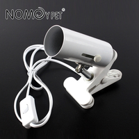 Support de lampe de reptile en métal noir blanc Offre Spéciale avec interrupteur marche/arrêt