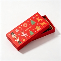 Boîte cadeau de Noël personnalisée de qualité supérieure, en carton rigide rouge, pour bonbons, chocolats et coffrets cadeaux de fêtes