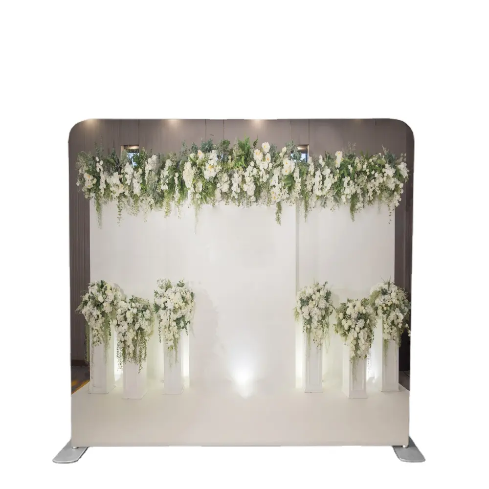 Free Standing Display Photo Folding Wedding Backdrop Stand 10ft tension fabric display banner stand