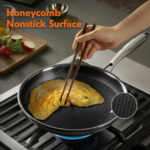 Juego de Utensilios de Cocina Antiadherentes de Acero Inoxidable de 10 Piezas con Tapas, Aptos para Horno, Solo Lavar a Mano - Product Image 3