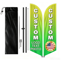 Drapeau de plage personnalisé anti-décoloration, excellent rapport qualité-prix, avec montage facile et sac de transport, idéal pour les présentations en showroom (vente en gros)