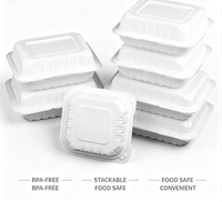 Conteneur alimentaire jetable en PP, qualité alimentaire, sans BPA, compatible micro-ondes, boîte à lunch à emporter pour restaurant, vente en gros