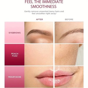 Rasoir à sourcils en métal de qualité supérieure biodégradable Dermaplaning Rasoir pour femmes - Product Image 6