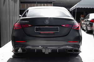 M Phong Cách Sợi Carbon Phía Sau Bumper Khuếch Tán Với Ống Xả Cho Mercedes Benz W206 2022 + Sợi Carbon Phía Sau Khuếch Tán - Product Image 4