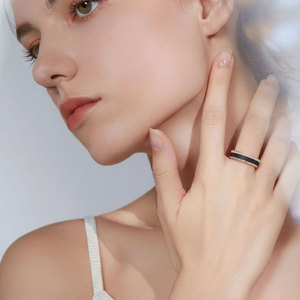 Anillo impermeable inteligente de diseño de joyería de moda de acero inoxidable Monitor DE SALUD inteligente IP68 Control de aplicación de seguimiento del sueño - Product Image 3