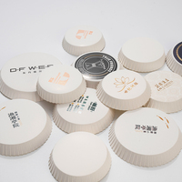 Vente en gros d'usine, couvercles en papier anti-poussière jetables écologiques avec logo personnalisé pour les gobelets à café, thé et boissons des hôtels et restaurants