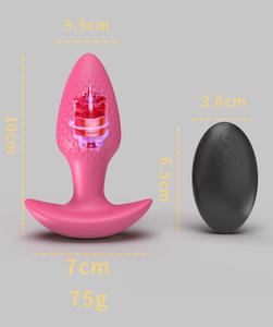 LOVE.An Anal <b>Plug</b> with 360°Rotation (10 rotation modes)+3 Vibration speeds + 7 Vibration patterns +<b>Remote</b> <b>control</b>.Silicone <b>Butt</b> - Product Image 6