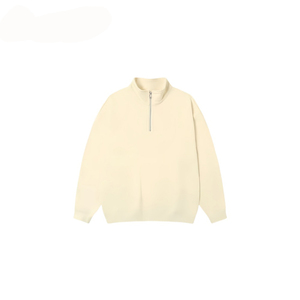 Alta calidad 500GSM media <span class=keywords><strong>cremallera</strong></span> soporte <span class=keywords><strong>cuello</strong></span> impresión personalizada algodón hombres sudaderas - Product Image 2