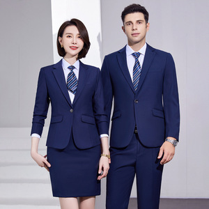 Unisex Suit Set Red Business Formal Wear For Work Men Women Professional Attire - Product Image 3