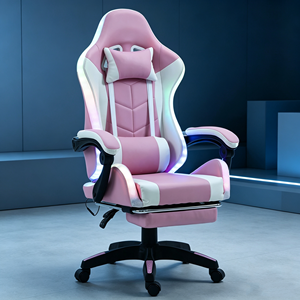 Chaise de jeu E-Sports RGB en cuir, chaise d'<span class=keywords><strong>ordinateur</strong></span> pour cybercafé, confortable pour une longue utilisation, ergonomique et réglable, chaise de bureau pour <span class=keywords><strong>ordinateur</strong></span> - Product Image 3