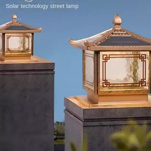 Solar fundición a presión plástico E27 IP65 impermeable LED Pilar luz para la decoración del paisaje del jardín - Product Image 2