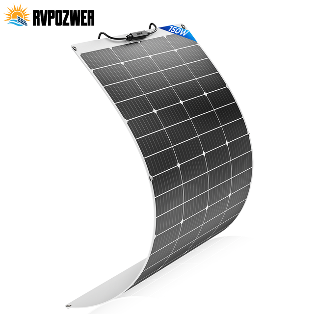 High Quality Monocrystalline Solar Panel 100W 120W 200W 300W Light Weight Portable Flexible Solar Panels Home RV Boat Van Car