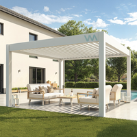 Pergola Bioclimatique Motorisée en Aluminium 147 à Lames Orientables 2.5x3 3x3 3x3.6 3x4 3x6 pour Extérieur, Gazebo, Pavillon