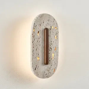 <span class=keywords><strong>Lampe</strong></span> murale d'ambiance style médiéval, esthétique Wabi Sabi, en pierre naturelle <span class=keywords><strong>de</strong></span> grotte, <span class=keywords><strong>pour</strong></span> tête <span class=keywords><strong>de</strong></span> <span class=keywords><strong>lit</strong></span> <span class=keywords><strong>de</strong></span> chambre, escalier, couloir, hall d'entrée, salon - Product Image 1