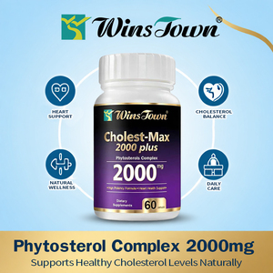 WinsTown Cholest-Max 2000 Plus, Cápsulas de Complejo de Fitosteroles de 2000 mg, Apoyo para la Salud del Corazón, Suplementos Dietéticos, 60 Cápsulas - Product Image 5