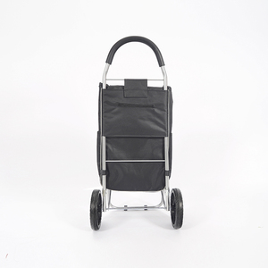 Thực tế Polyester gấp xe đẩy Mua sắm với ống thép thuận tiện quản lý lưu trữ có thể gập lại Giỏ mua hàng - Product Image 4