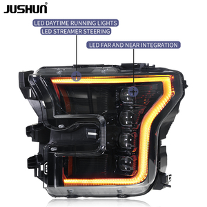 ชุดไฟหน้า JUSHUN 2015-2020 สำหรับ Ford F-150 SVT RAPTOR สภาพใหม่ ไฟหน้ารถยนต์แบบสี่เลนส์ ขายส่งจากโรงงาน - Product Image 2