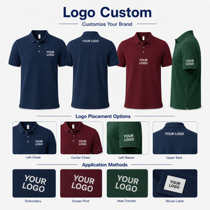 เสื้อโปโลผู้ชายติดกระดุม ผ้าฝ้าย 100% สกรีนโลโก้ได้ ระบายอากาศดี นุ่มสบาย เหมาะสำหรับธุรกิจลำลอง ขายส่ง ชุดทีมกอล์ฟ หลายสี - Product Image 2