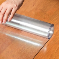 Tapis de protection transparent en PVC pour chaise de bureau et table, pour sols en bois dur, antidérapant, résistant aux taches, lavable, épaisseur 1-1,5 mm, rectangulaire, machine