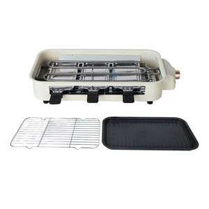 Grill électrique sans fumée MITCMOLARD 1500W, barbecue antiadhésif 46cm, 3 mini-plaques à <span class=keywords><strong>raclette</strong></span>, température réglable, pour la maison et l'hôtel - Product Image 1