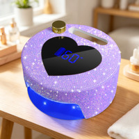 Lampe à ongles UV LED sans fil rechargeable à séchage rapide 54W, sécheuse à ongles LED professionnelle avec diamant pour salon et domicile